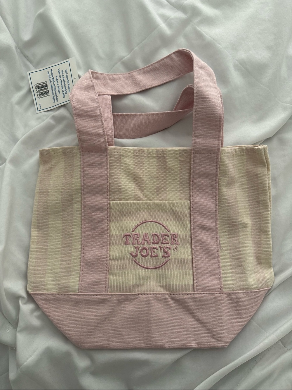 SET OF 2 Trader Joe’s Striped Canvas Tote - Picture 3 of 3